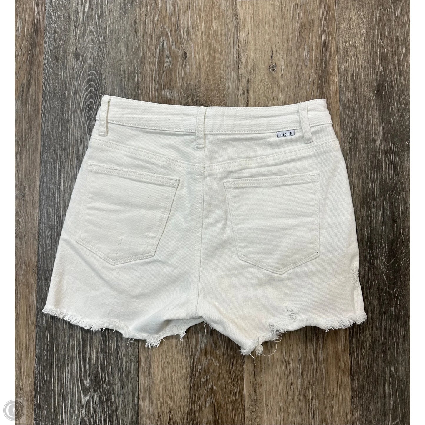 Shorts By Risen In White Denim, Size: S
