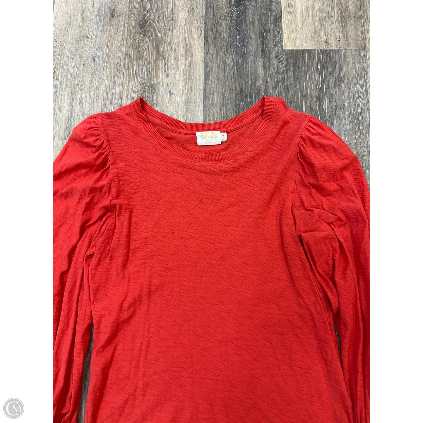Top Long Sleeve By Nation Ltd In Red, Size: M