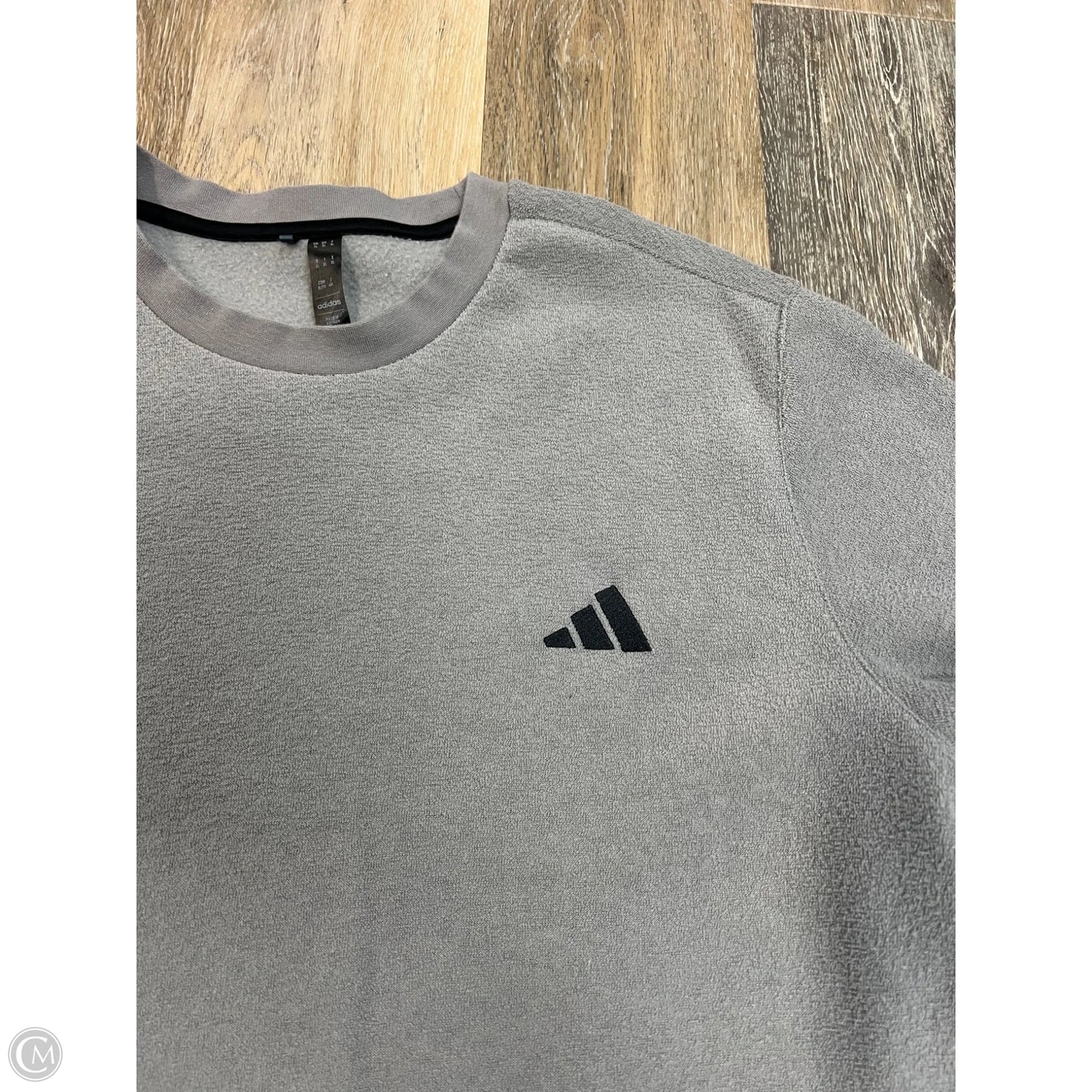 Athletic Sweatshirt Crewneck By Adidas In Grey, Size: Xl