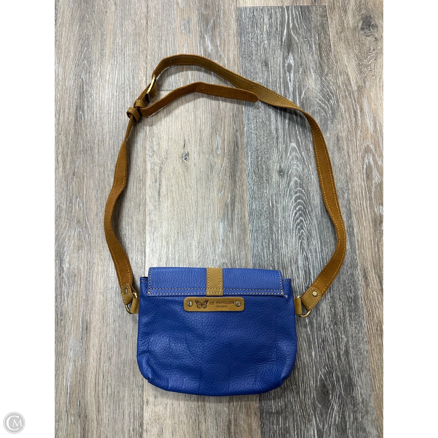 Crossbody Leather By Le Papillon, Size: Small