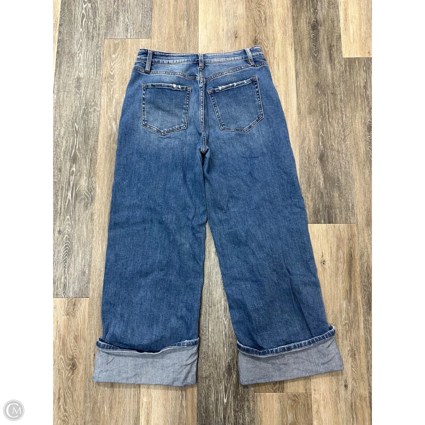 Jeans Wide Leg By Flying Monkey In Blue Denim, Size: 8