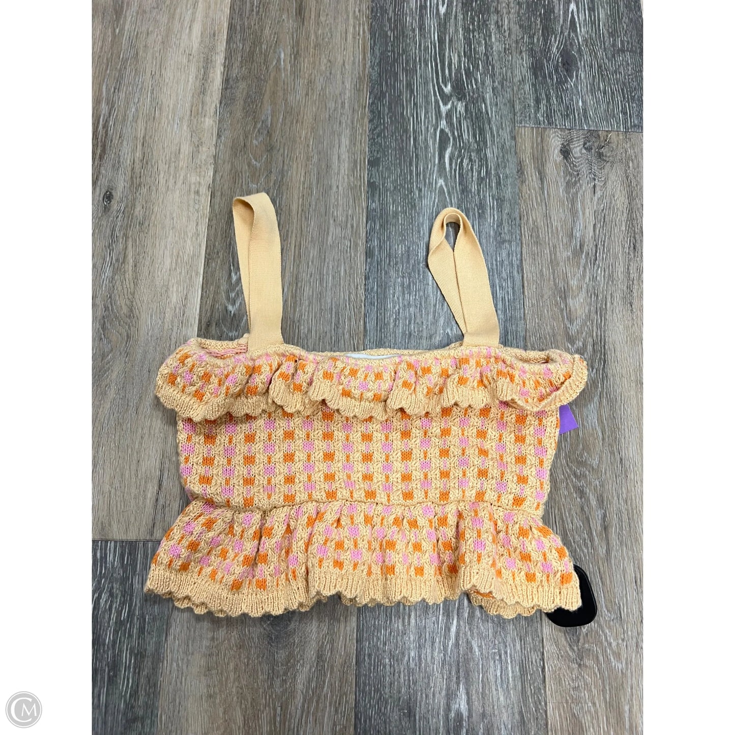 Tank Top By Zara In Orange & Pink, Size: S