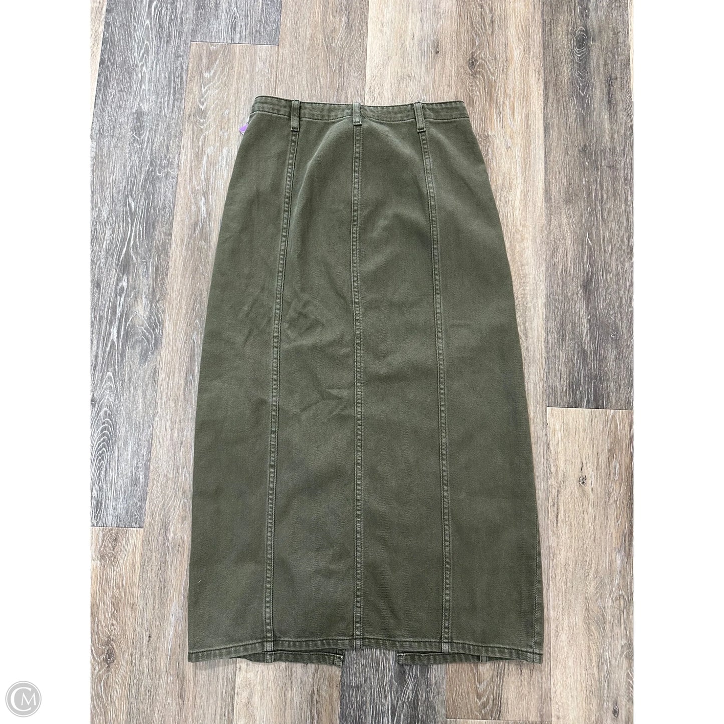 Skirt Midi By Miou Muse In Green Denim, Size: M