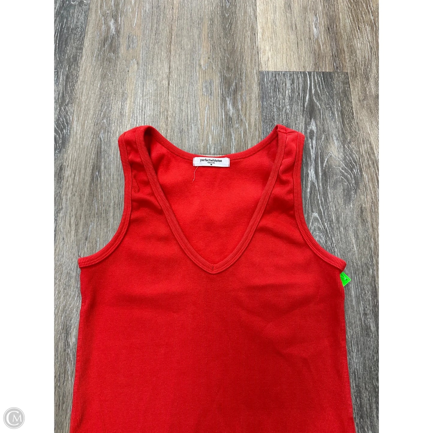 -Tank Top By Perfectwhitetee In Red, Size: M