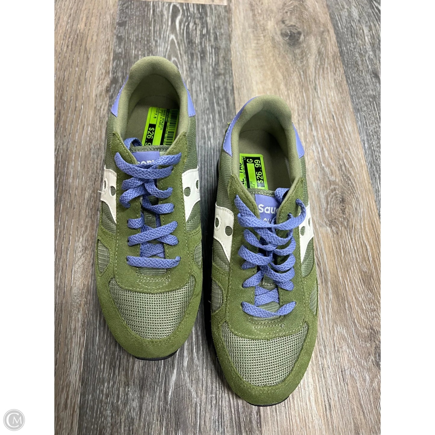 Shoes Athletic By Sacouny In Green & Purple, Size: 7.5