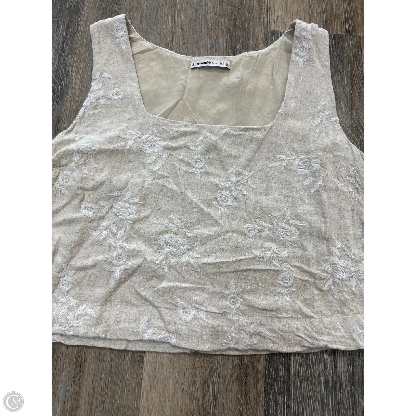 Top Sleeveless By Abercrombie And Fitch In Tan, Size: Xl