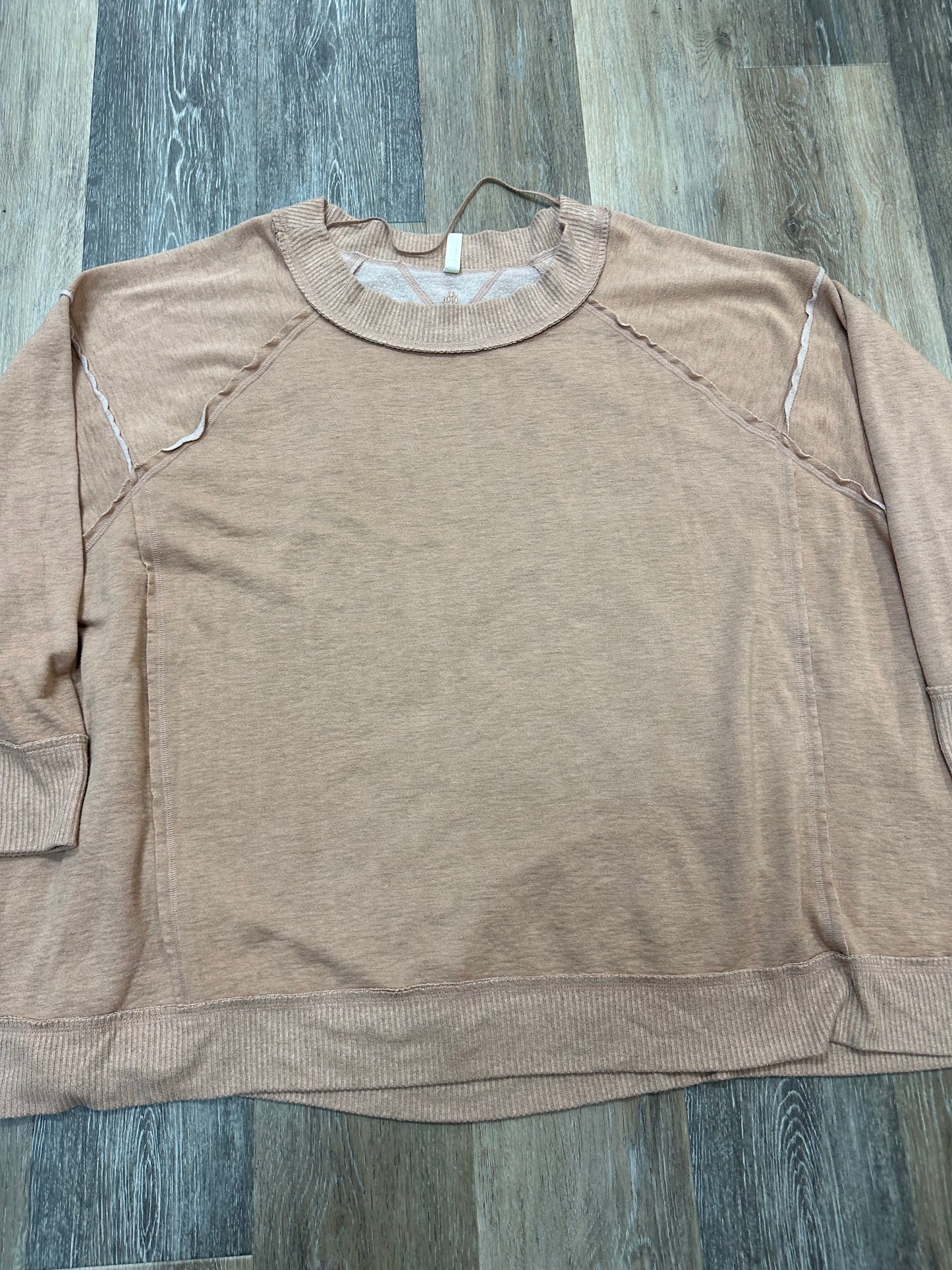 Sweatshirt Collar By Free People In Tan, Size: M