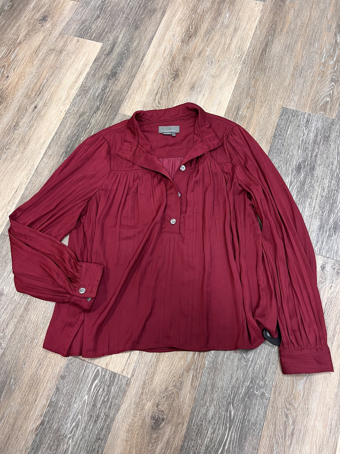 Blouse Long Sleeve By Anthropologie Size: L