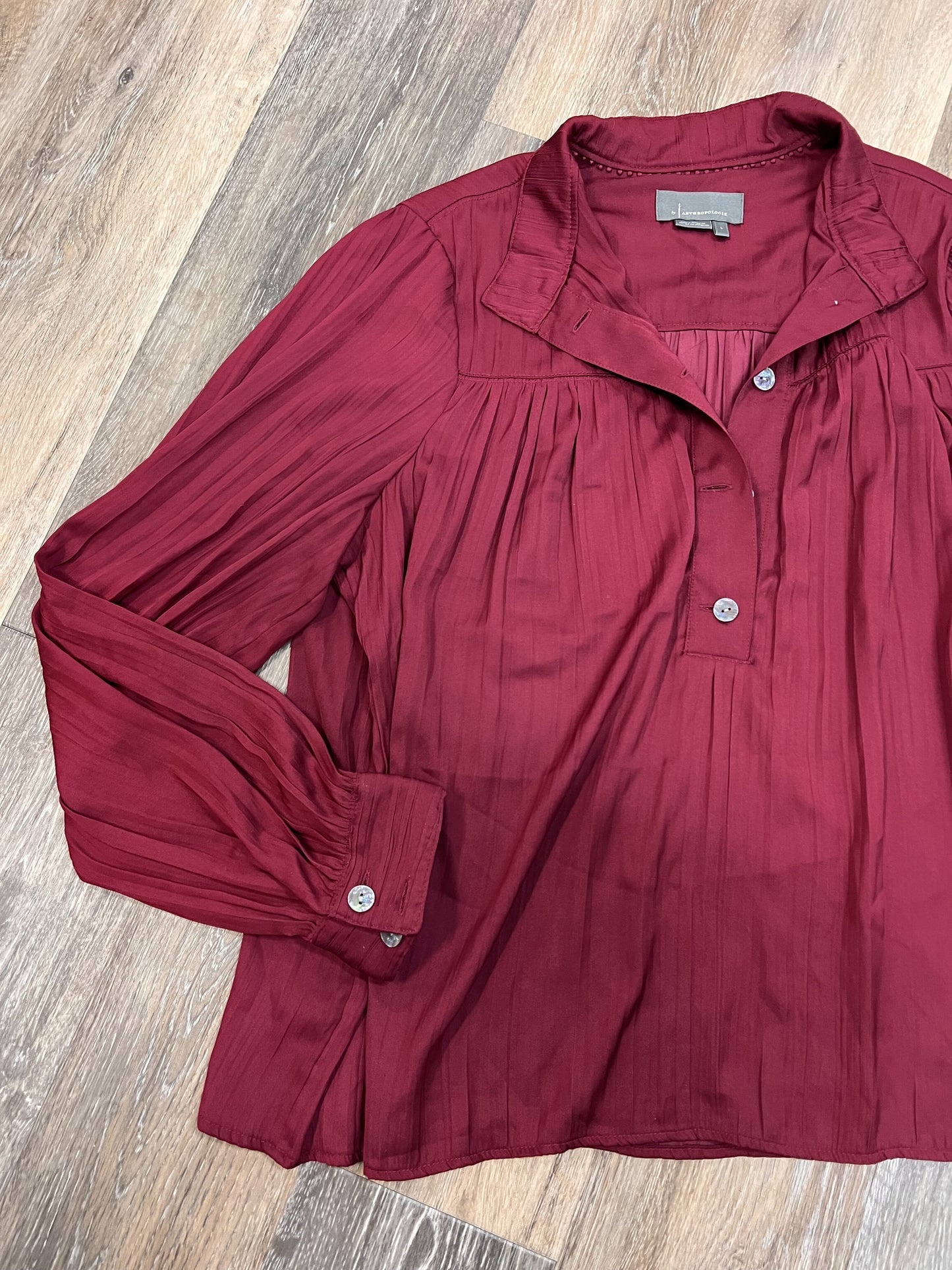 Blouse Long Sleeve By Anthropologie Size: L