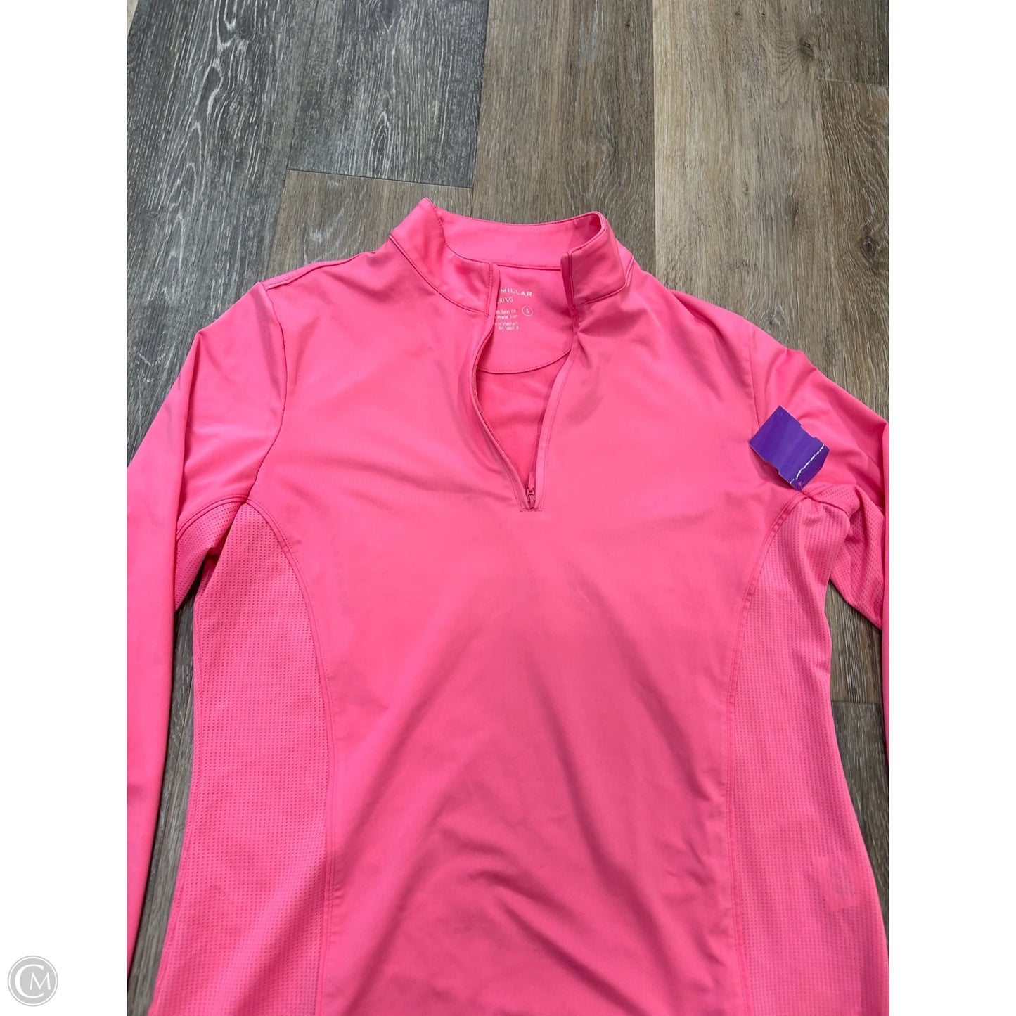 Athletic Top Long Sleeve Collar By Peter Millar In Pink, Size: S