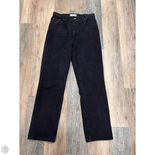 Jeans Straight By Abercrombie And Fitch In Black Denim, Size: 8/29