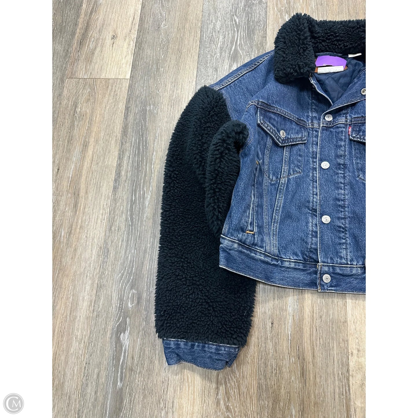 Jacket Denim By Levis In Blue Denim, Size: Xs