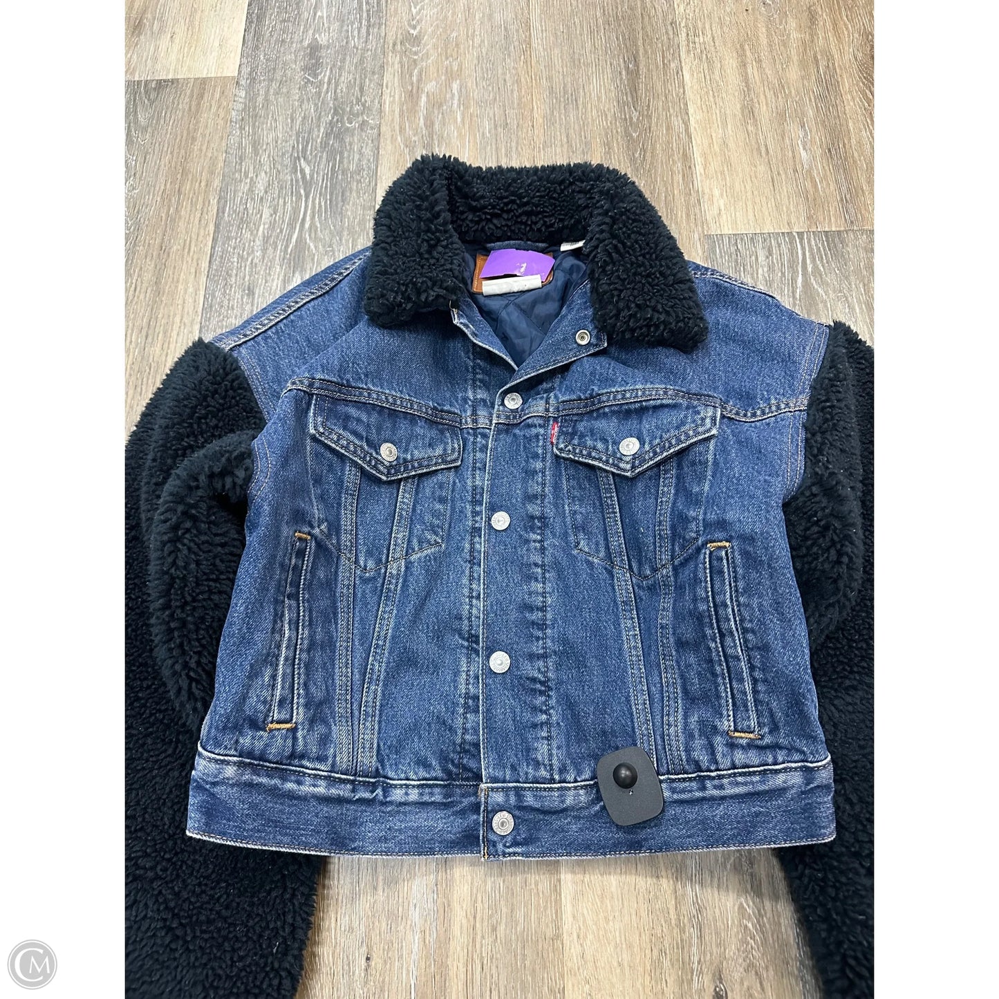 Jacket Denim By Levis In Blue Denim, Size: Xs