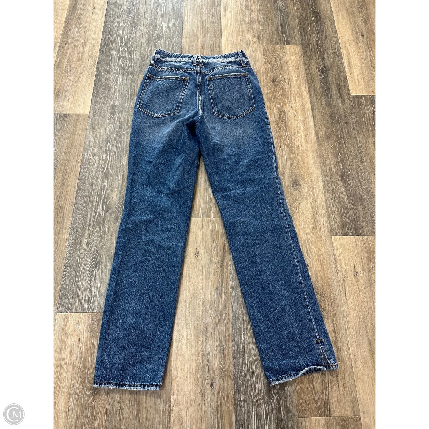 Jeans Wide Leg By Good American In Blue Denim, Size: 2