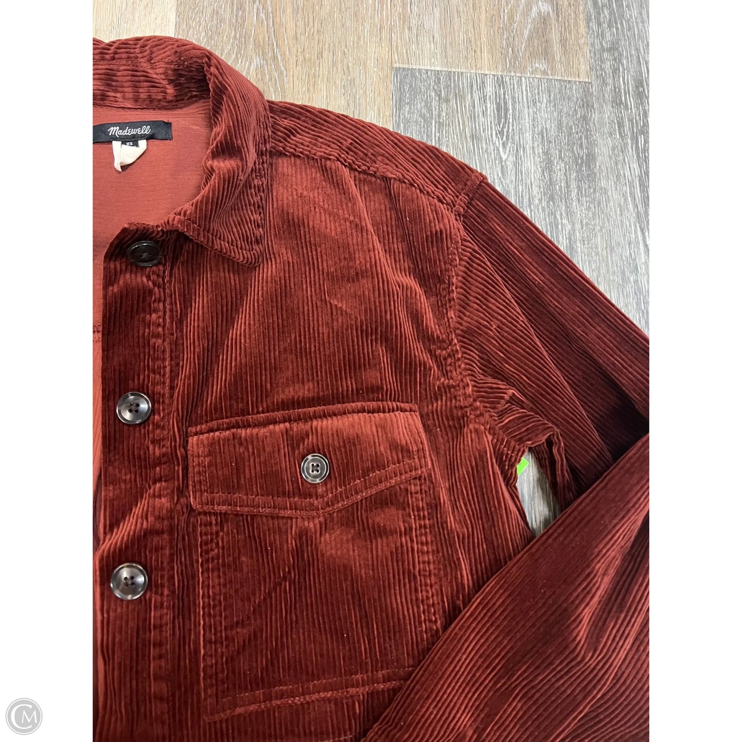 Jacket Shirt By Madewell In Brown, Size: Xs
