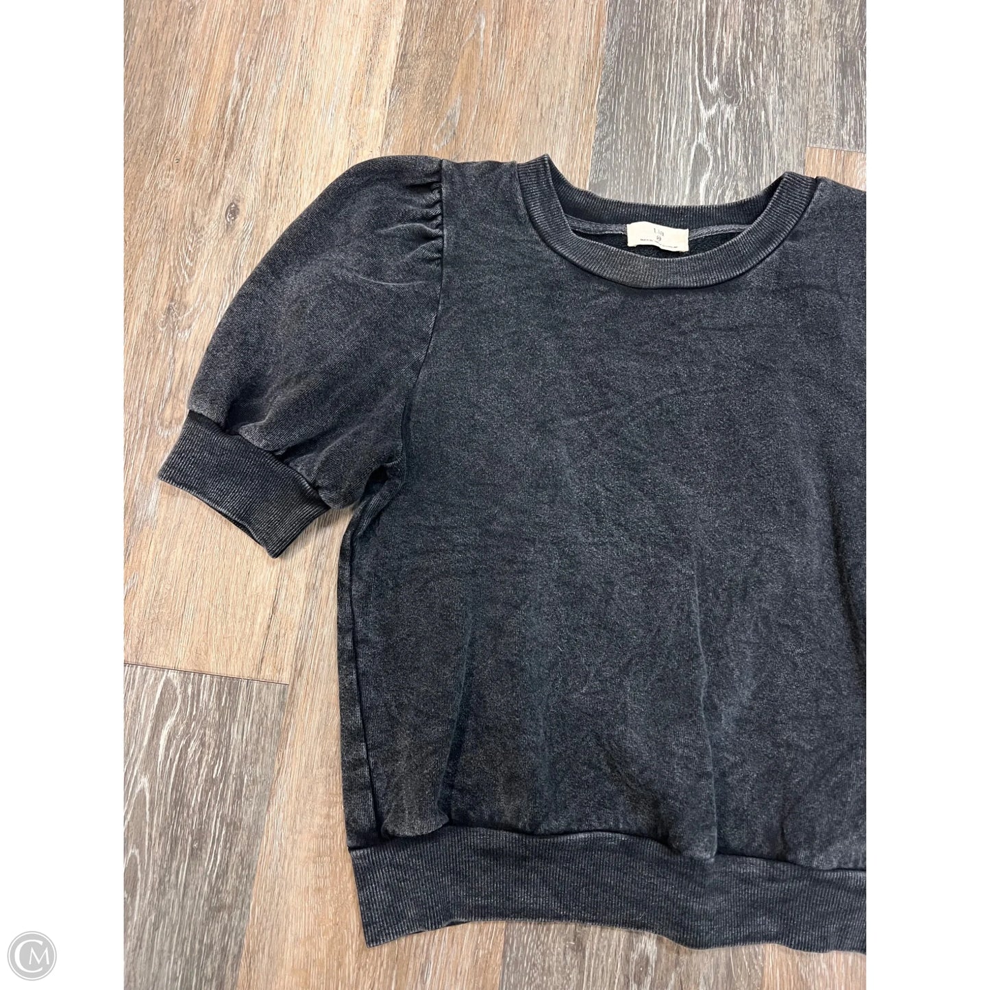 Blouse Short Sleeve By T.la In Grey, Size: Xs