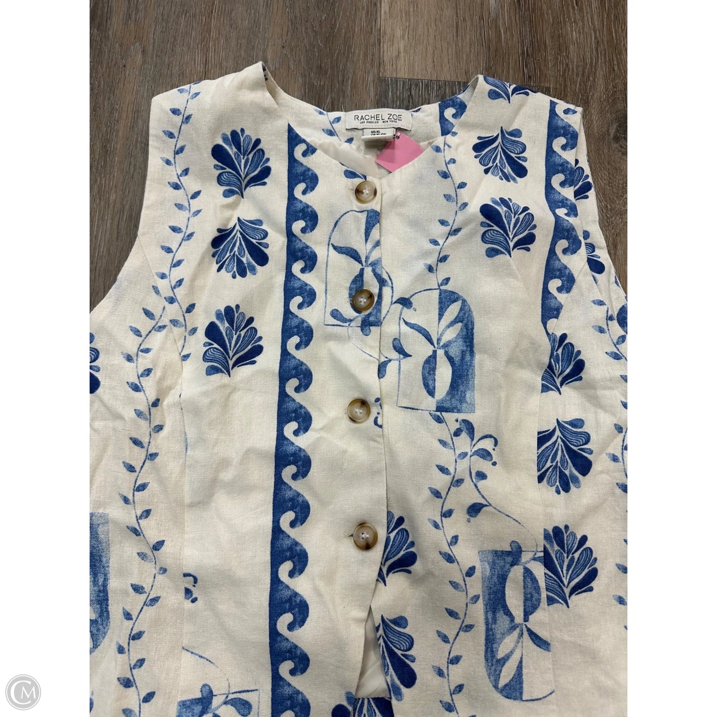 Vest Other By Rachel Zoe In Blue & White, Size: Xl
