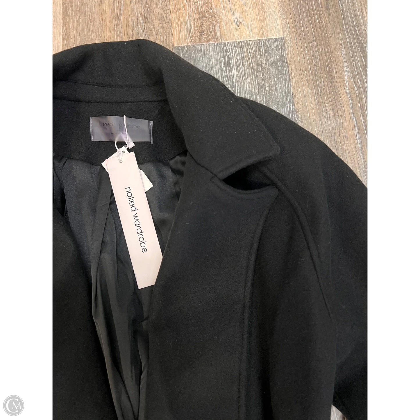 Coat Trench By Naked Wardrobe In Black, Size: M