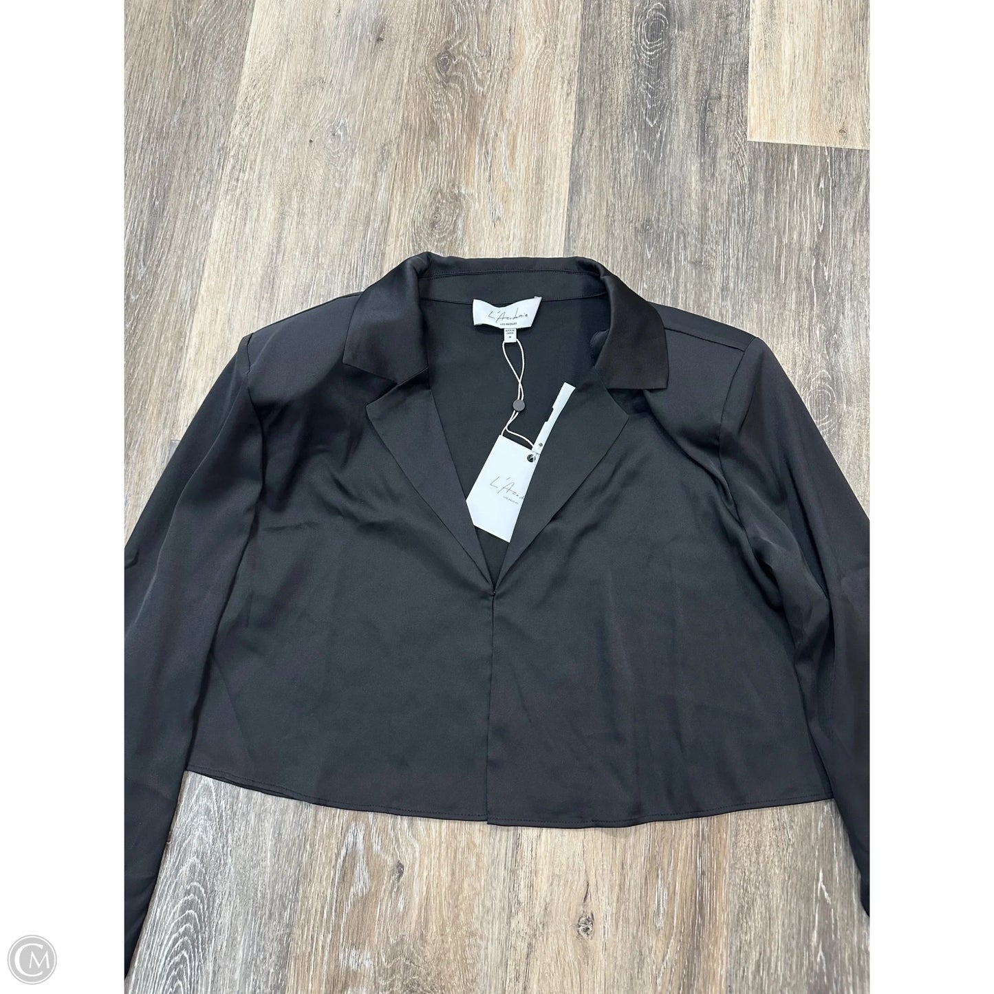 Blouse Long Sleeve By L’academie In Black, Size: M