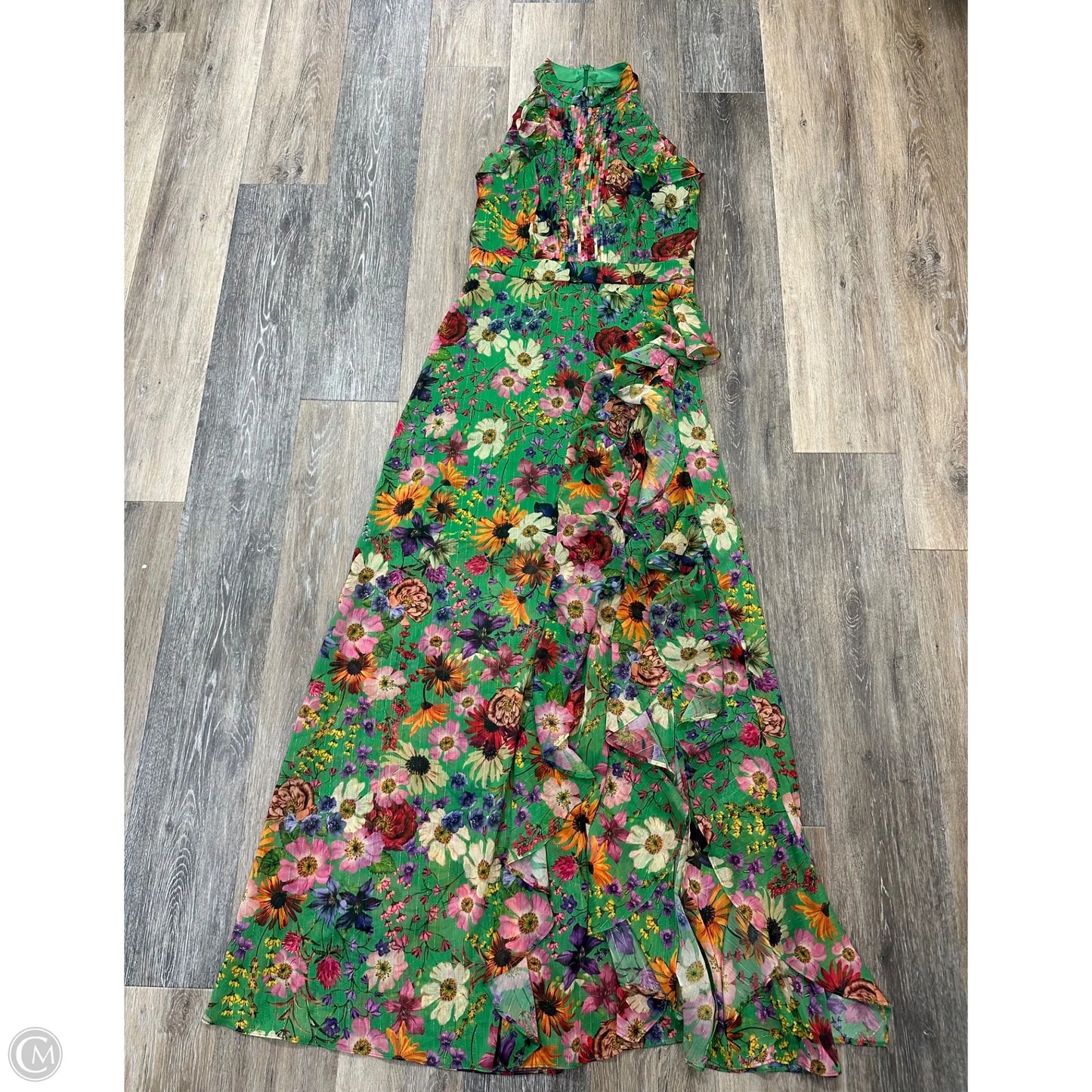Dress Party Long By Betsy Adam In Green, Size: 4