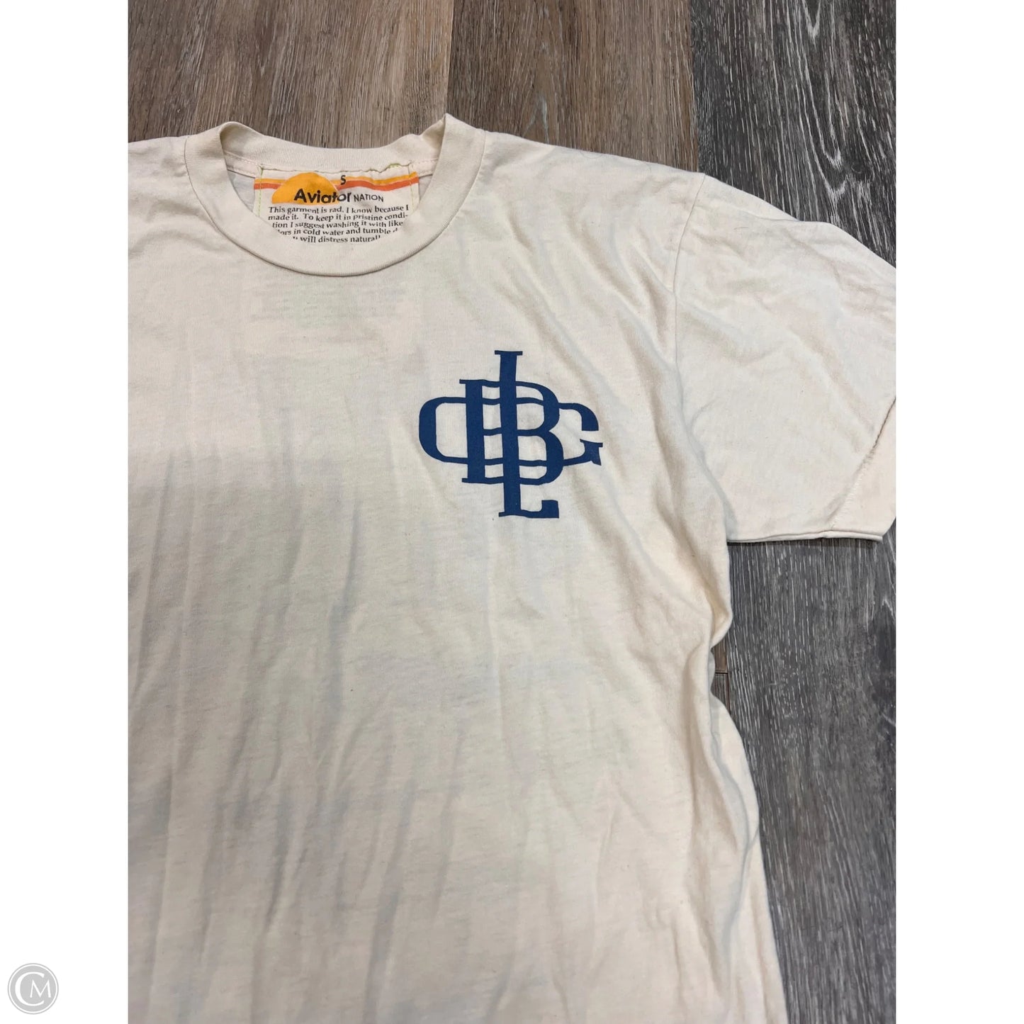 Top Short Sleeve By Aviator Nation In Cream, Size: S