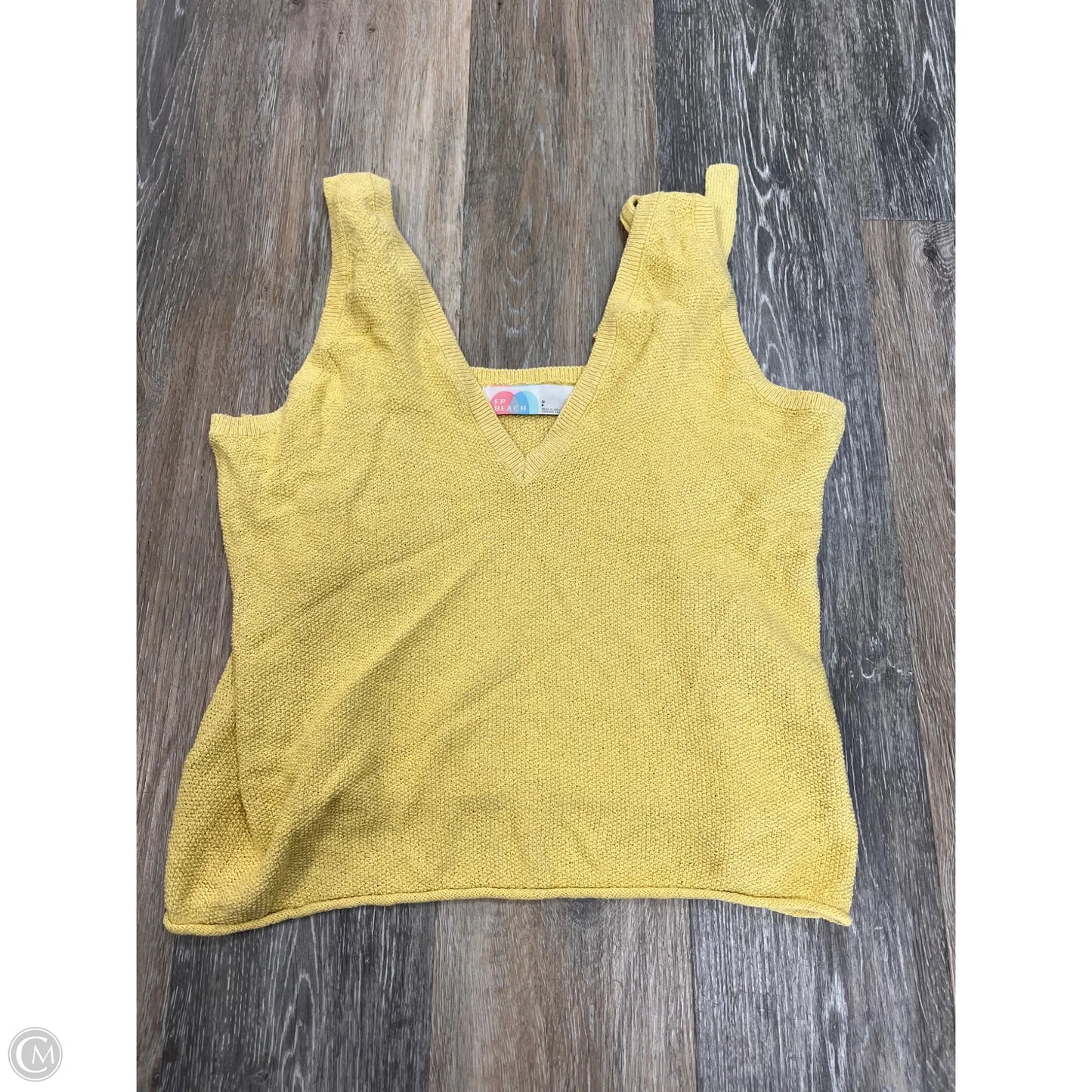 Top Sleeveless By Free People In Yellow, Size: S