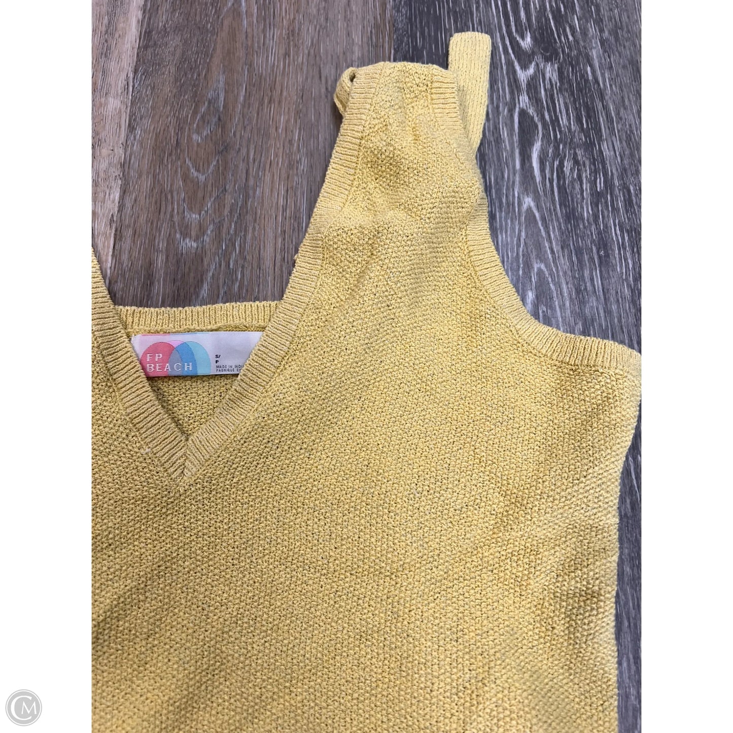 Top Sleeveless By Free People In Yellow, Size: S