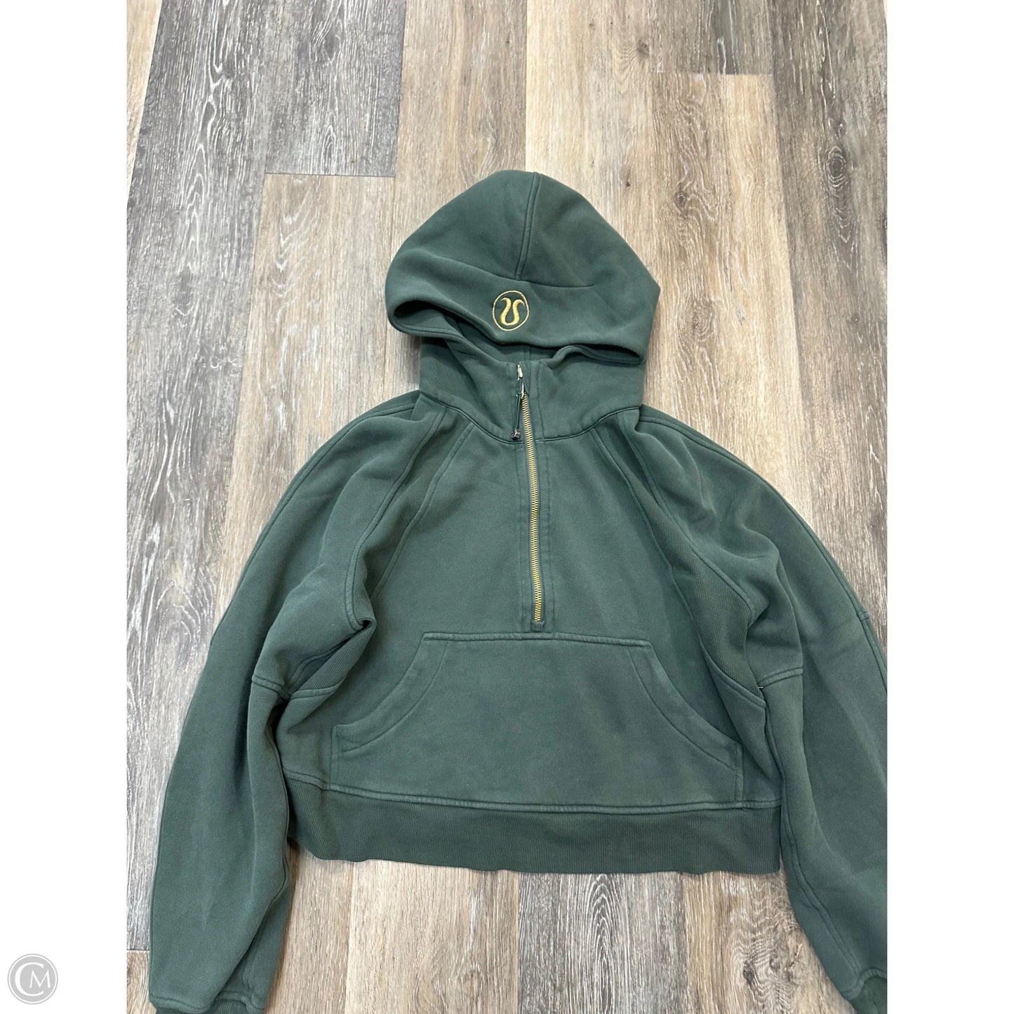 Athletic Sweatshirt Hoodie By Lululemon In Green, Size: Xs