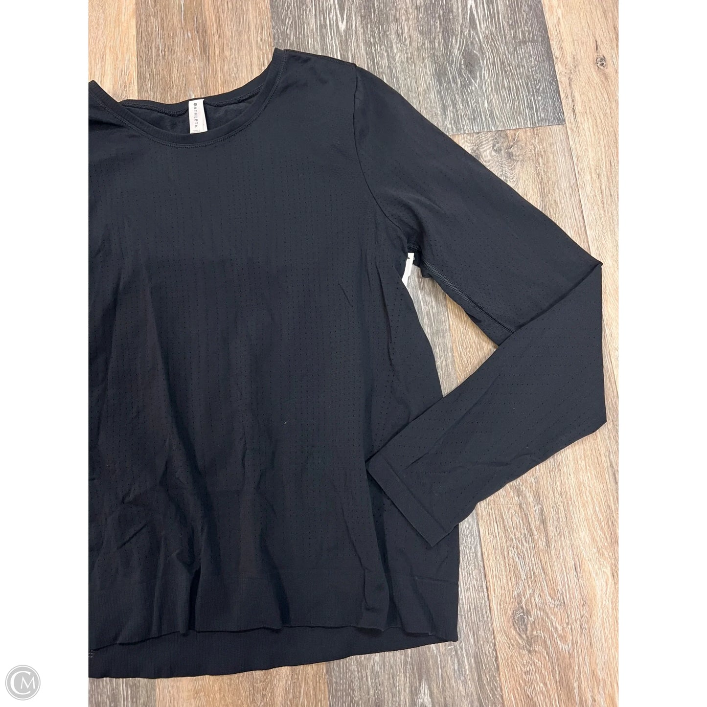Athletic Top Long Sleeve Crewneck By Athleta In Black, Size: M