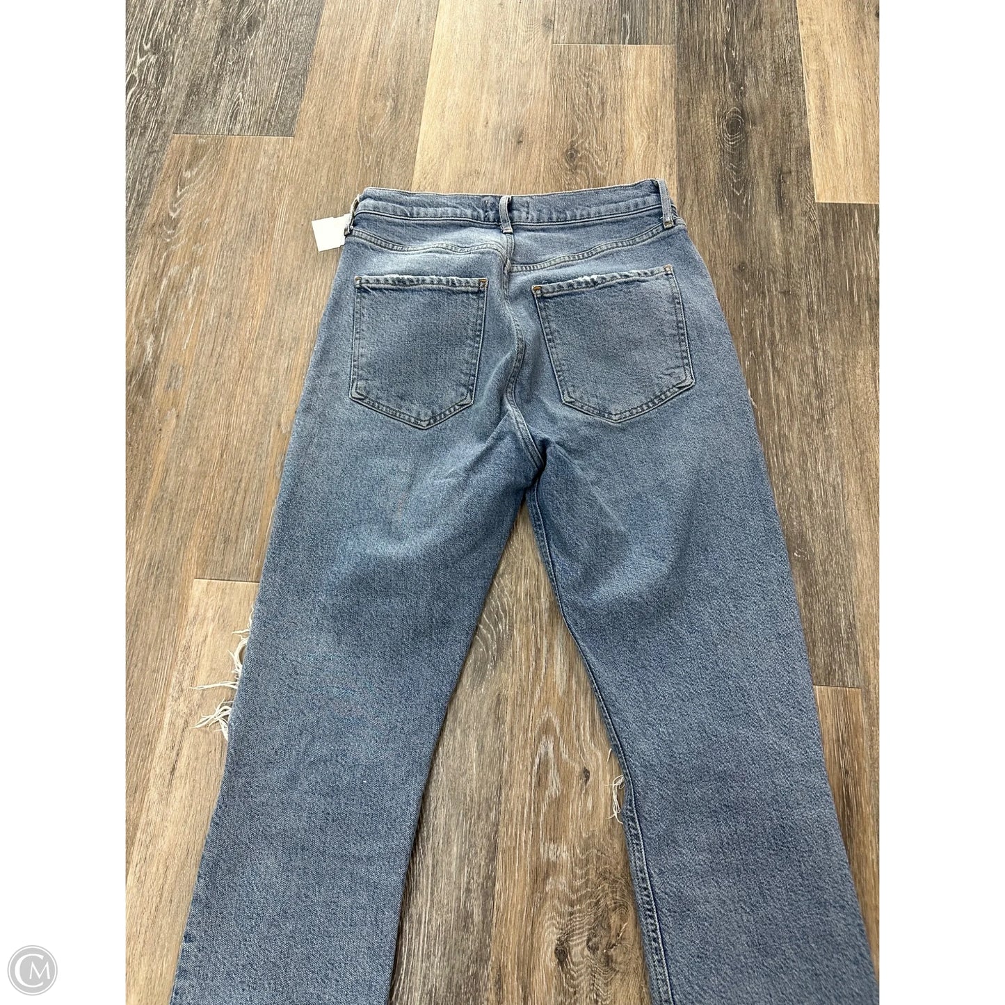 Jeans Straight By Agolde In Blue Denim, Size: 4