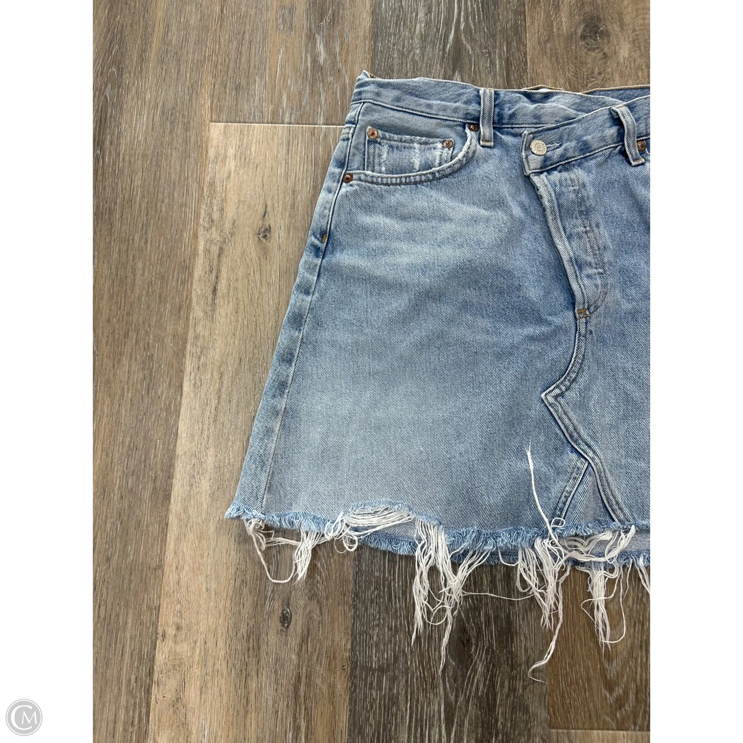 Skirt Mini & Short By Agolde In Blue Denim, Size: 2