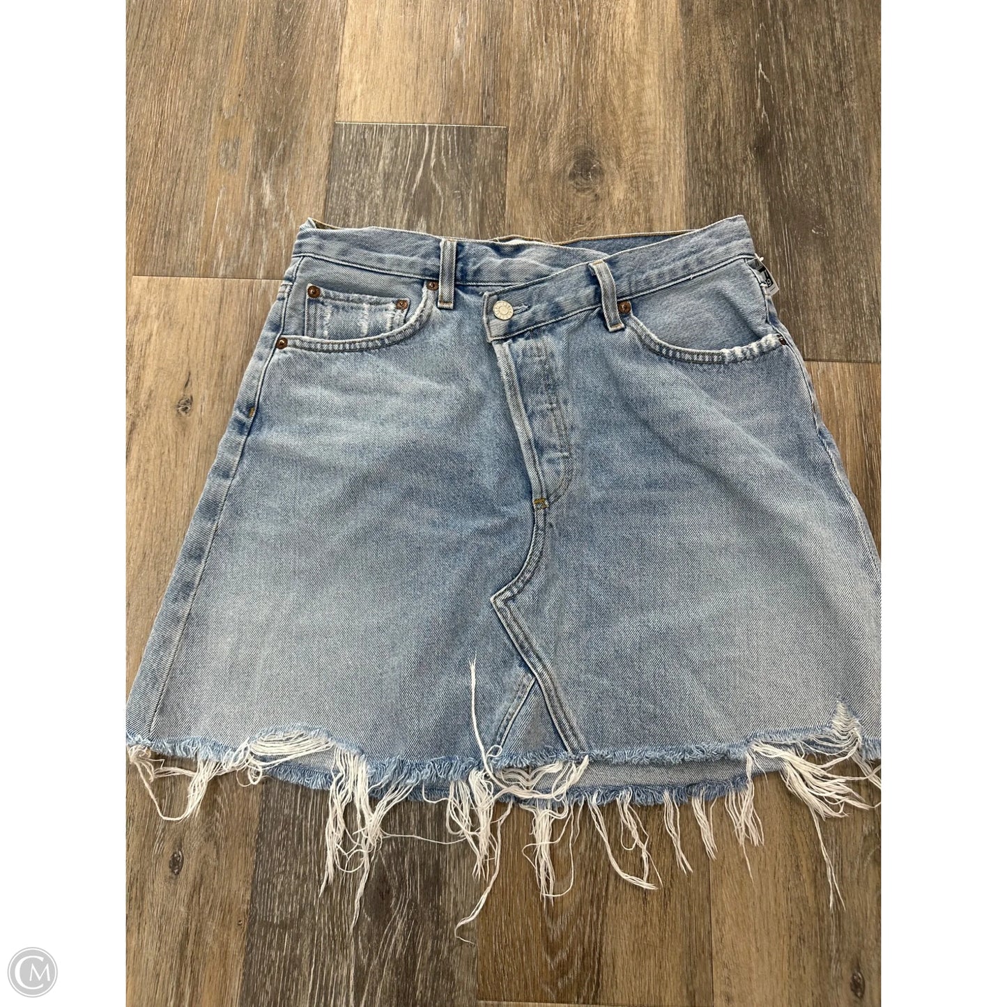 Skirt Mini & Short By Agolde In Blue Denim, Size: 2