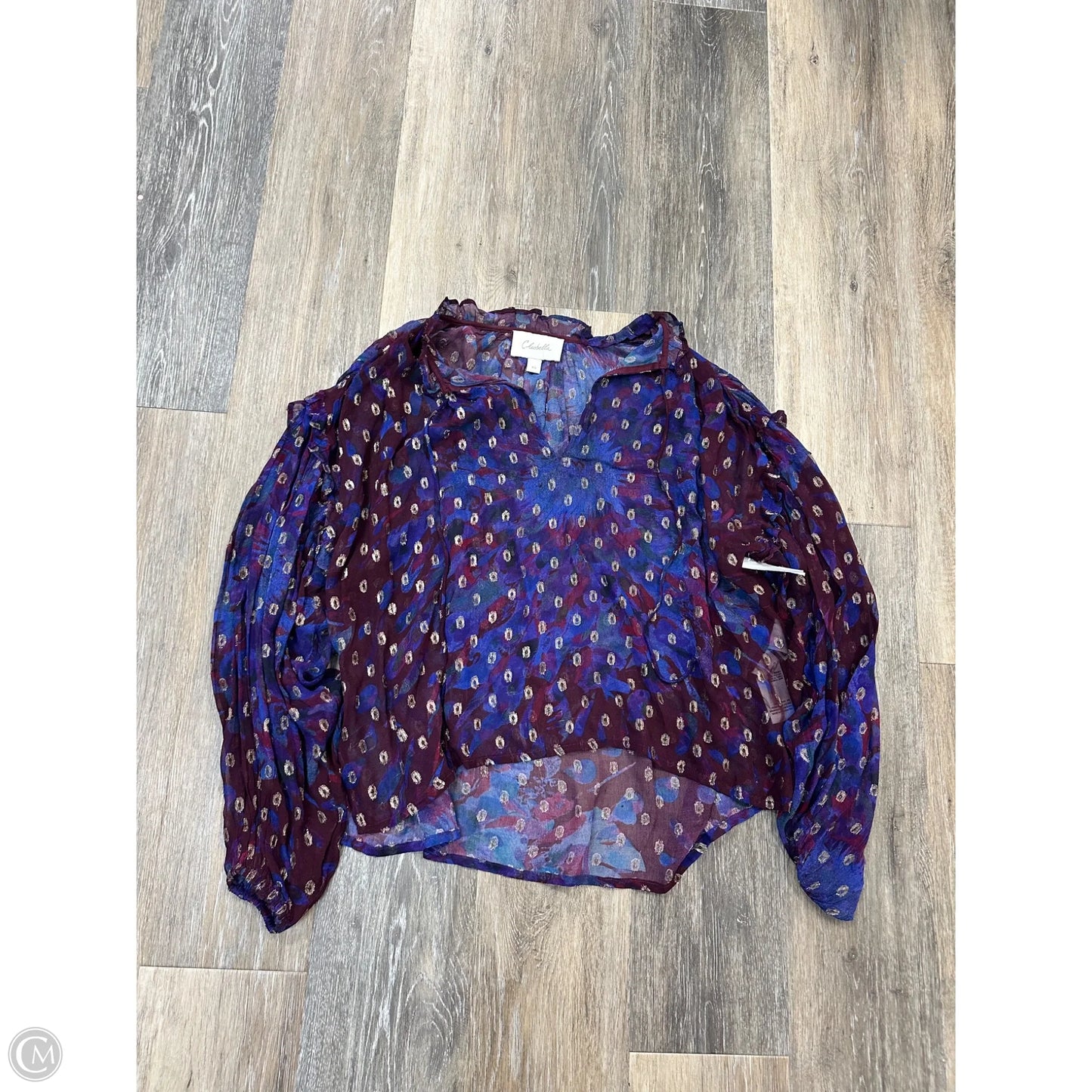 Blouse Long Sleeve By Cleobella In Multi-colored, Size: Xs