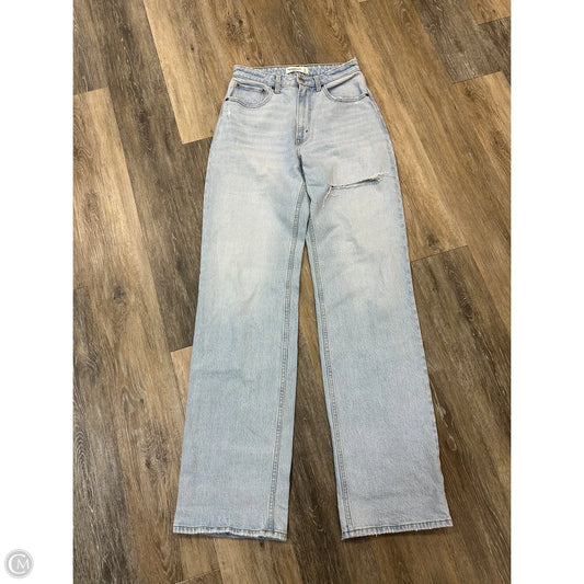 Jeans Straight By Abercrombie And Fitch In Blue Denim, Size: 4XL