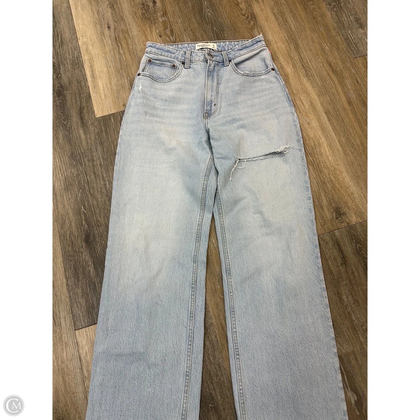 Jeans Straight By Abercrombie And Fitch In Blue Denim, Size: 4XL