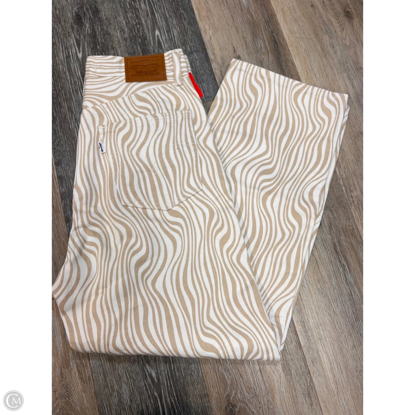 Jeans Straight By Levis In Cream Denim, Size: 6/28