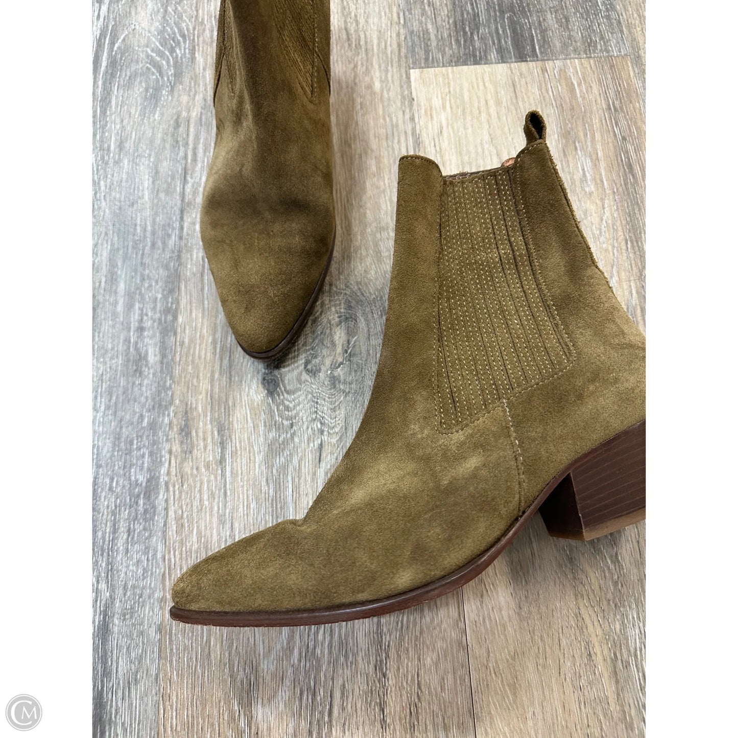 Boots Designer By Sandro In Green, Size: 6