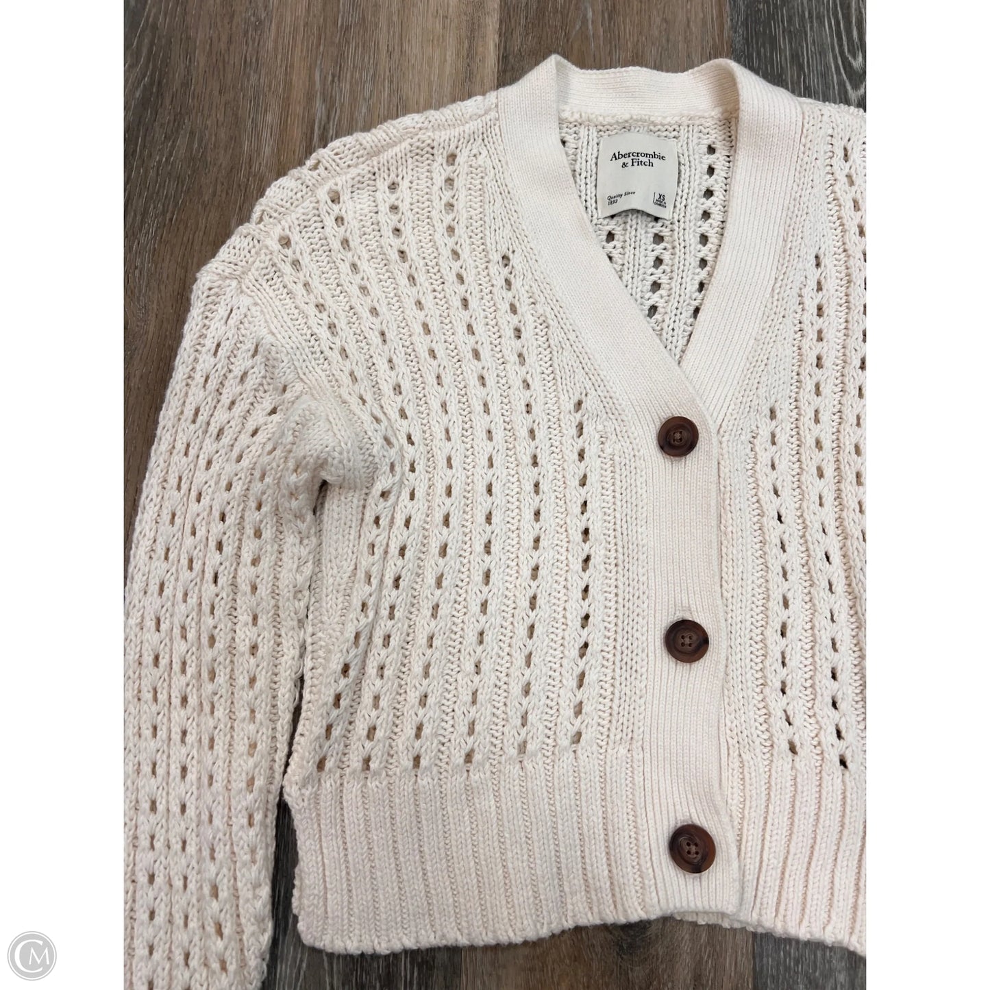 Sweater Cardigan By Abercrombie And Fitch In White, Size: Xs