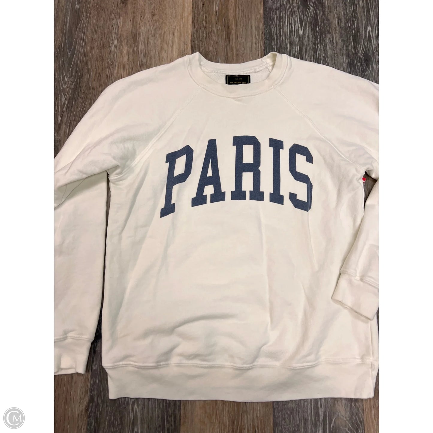 Sweatshirt Crewneck By Retrobrand In White, Size: Xs