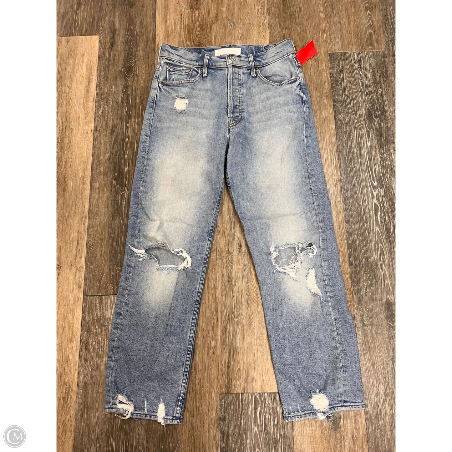Jeans Straight By Mother In Blue Denim, Size: 2