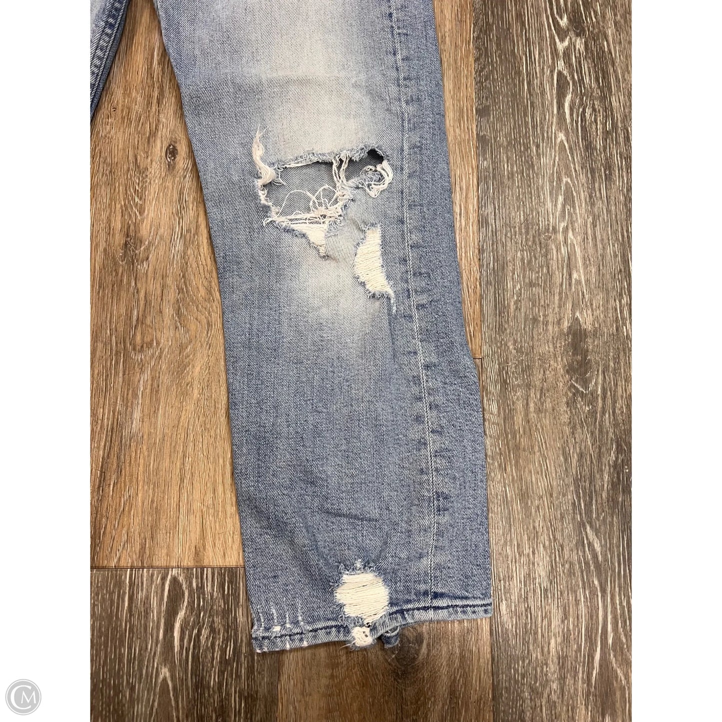 Jeans Straight By Mother In Blue Denim, Size: 2