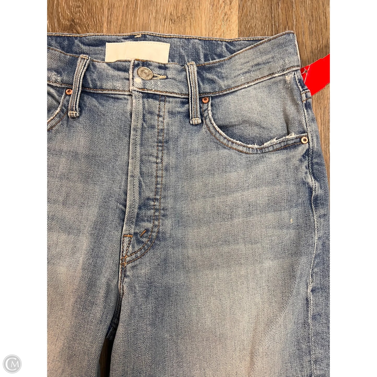 Jeans Straight By Mother In Blue Denim, Size: 2