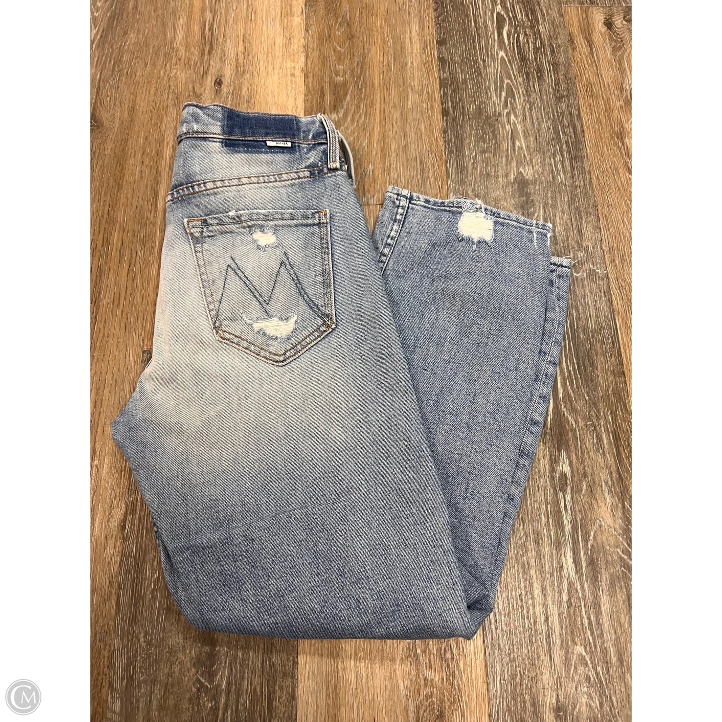 Jeans Straight By Mother In Blue Denim, Size: 2