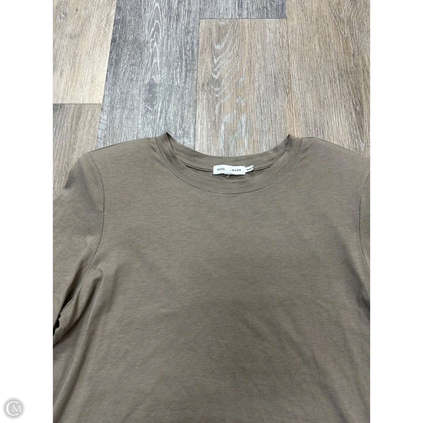 Top Short Sleeve By Good American In Tan, Size: M