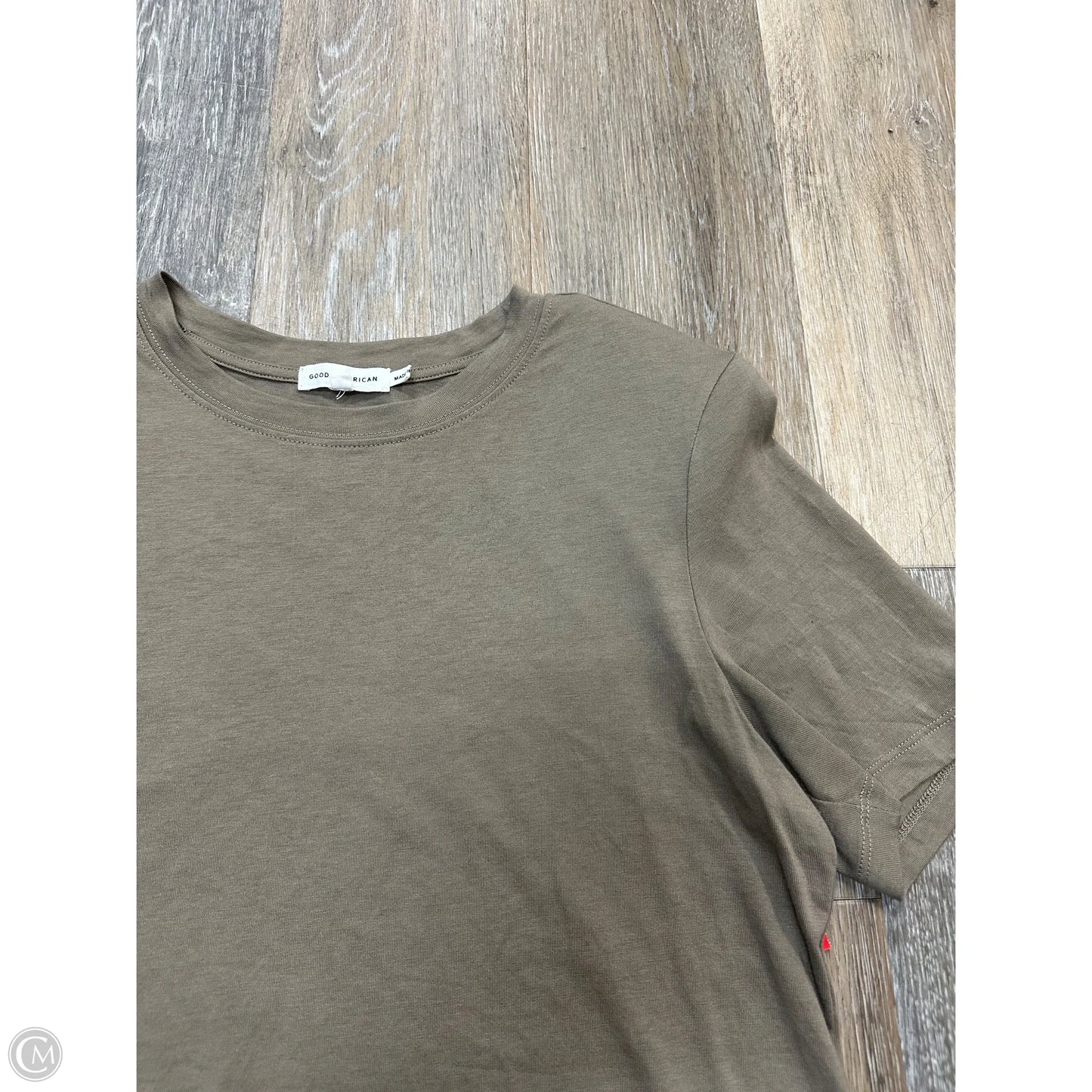 Top Short Sleeve By Good American In Tan, Size: M