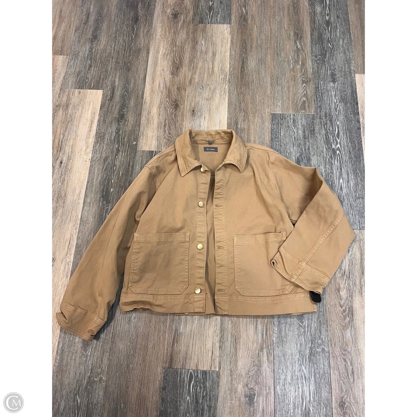 Jacket Denim By Dl1961 In Tan, Size: M