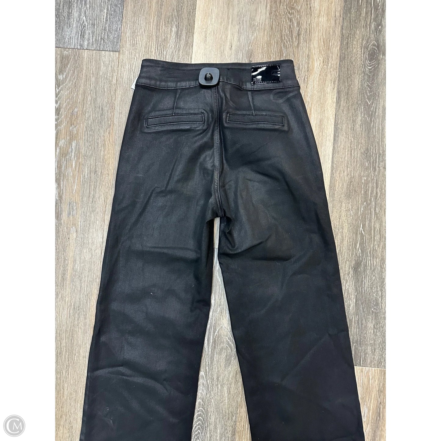 Jeans Wide Leg By Paige In Black, Size: 0/24