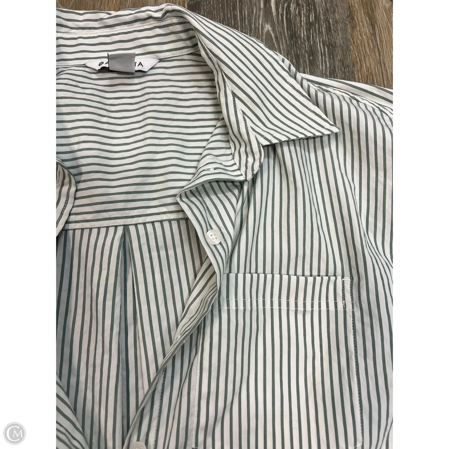 Blouse Long Sleeve By Athleta In Green, Size: S