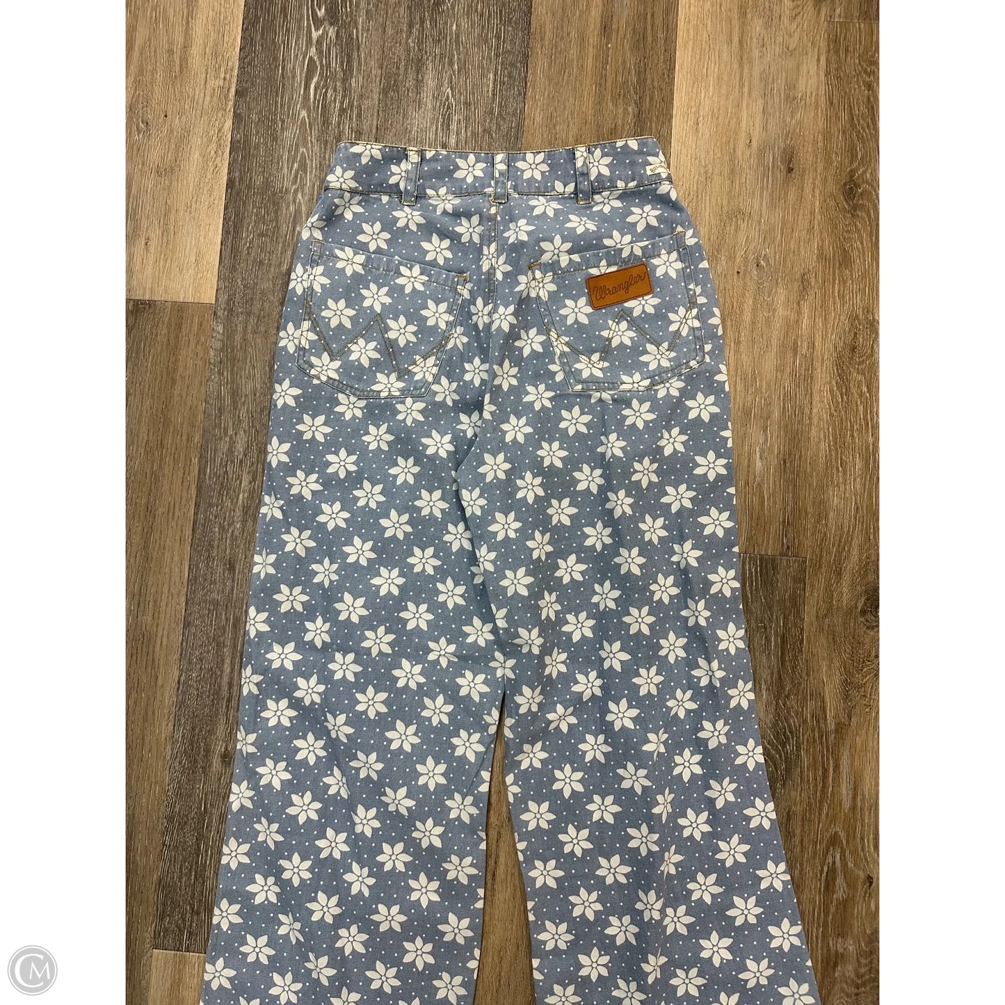 Jeans Wide Leg By Wrangler In Blue Denim, Size: 4