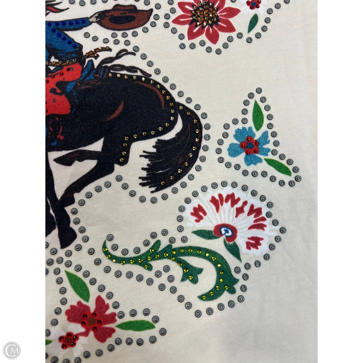 Top Short Sleeve By Idyllwind In Cream, Size: M